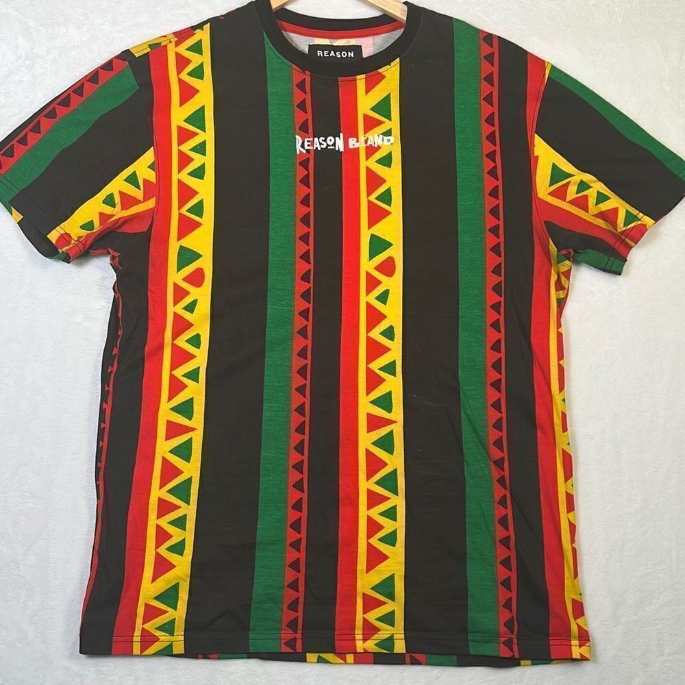 Reason clothing brand Jamaican‎ colors T-shirt - Men Large